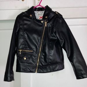 Black faux leather jacket